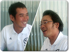 ジュニアサッカーチーム「レジスタFC」渡辺泰明監督 金杉伸二代表
