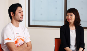 東長濱選手と伊藤真理子先生