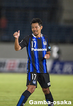 試合中の明神 智和選手