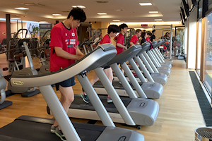 トレーニング中の田中さん