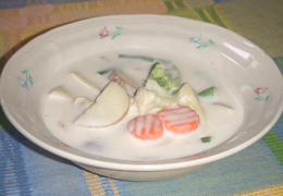 サツマイモと野菜のシチュー