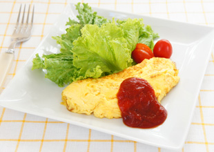 ヨーグルト入りふわふわオムレツ
