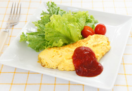 ヨーグルト入りふわふわオムレツ