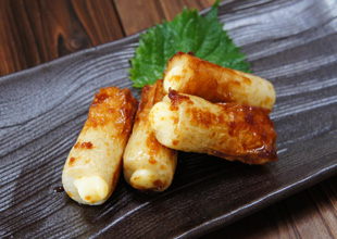 チーズinちくわの生姜照り焼き