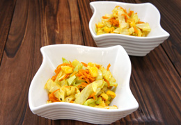キャベツと彩り野菜のカレー蒸し