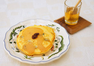 かぼちゃとレーズンのパンケーキ