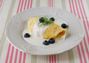 レンジで簡単バナナオムレツ～ヨーグルトかけ～
