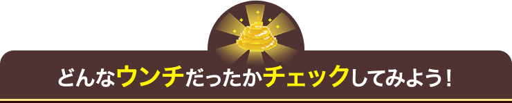 どんなウンチだったかチェックしてみよう！
