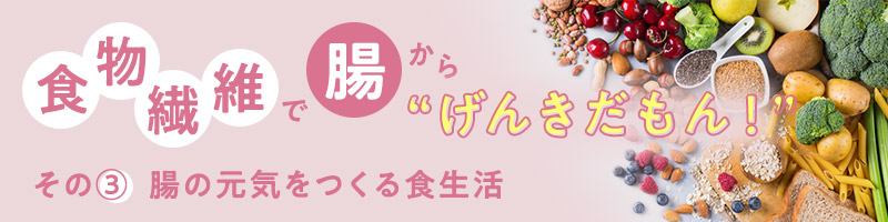 食物繊維で腸から“げんきだもん！” その③　腸の元気をつくる食生活